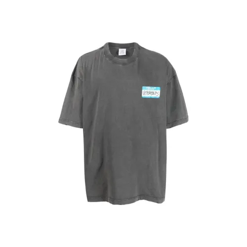 Vetements Серый Мужской T-Рубашки