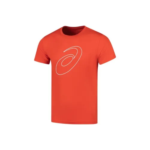 ASICS Оранжевый Красный Мужская Футболка