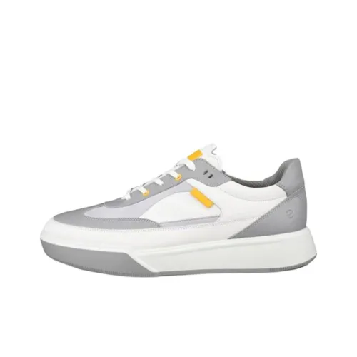 Ecco Slip-resistant Abrasion-resistant Low Top Casual Men's Gray Ecco Противоскользящий Устойчивый к истиранию Низкий Топ Повседневный Мужской Серый