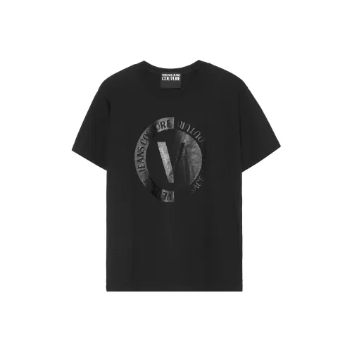 VERSACE JEANS COUTURE Мужские черные футболки