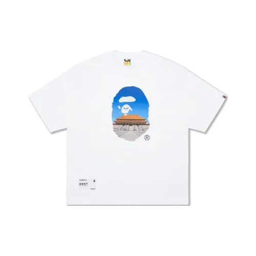 A BATHING APE Bape Ape World Series SS23 Рукав с оборванным плечом T-рубашка Мужская
