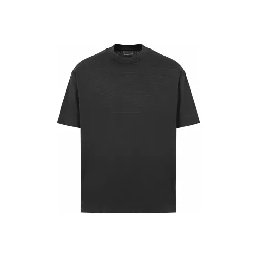 EMPORIO ARMANI SS24 Рукав с оборванным плечом T-рубашка Мужская Черная