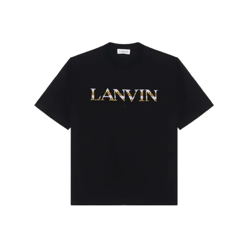Lanvin Черная Унисекс Футболка