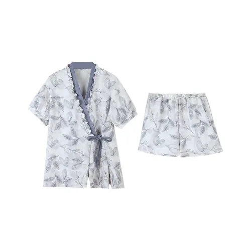 Kerener Pajama Комплект Женский Серый Фиолетовый