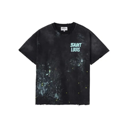 SSSAINT LOUIS Промытый черный Унисекс Футболка