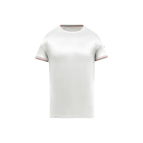 MONCLER SS24 T Рубашка Унисекс Натуральный Белый