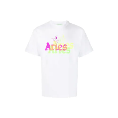 Aries White Men's T-Shirts