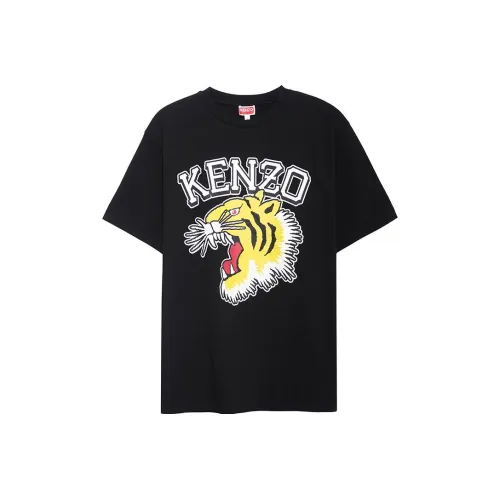 KENZO VARSITY JUNGLE Черная мужская футболка с коротким рукавом