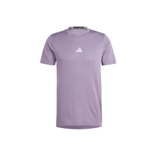 Adidas Дизайнерский Для Тренировок Hiit Workout HEAT.RDY Tee T-Shirt Рубашка Мужская Фиолетовая