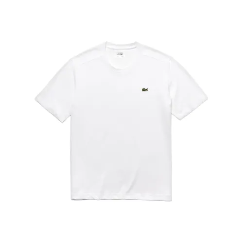 LACOSTE SS24 Круглый вырез Технический хлопок Теннис T-рубашка T-рубашка Мужская Белая