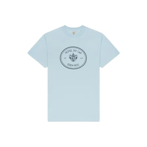 SPORTY & RICH Hotel DU Cap Эдем ROC SS23 Co Branded SERIES Светло-синий Унисекс T Рубашки