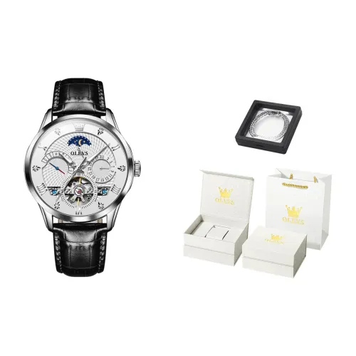 OLEVS Play The Cool Series Механические часы Мужские часы Белый циферблат