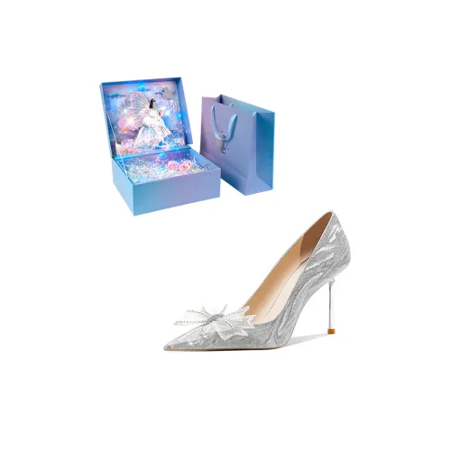 WUGUNIANG Сердце Fluttering Утонченный Романтический Подарочная коробка Узкий каблук Высокие каблуки Женские