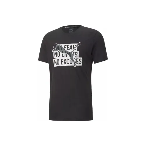 PUMA Performance SLOGAN CAT Tee T-Shirt Men's Black