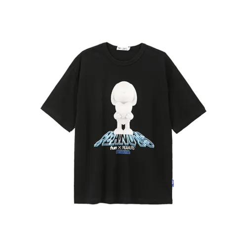 FUN X Snoopy Черный Унисекс T-рубашки