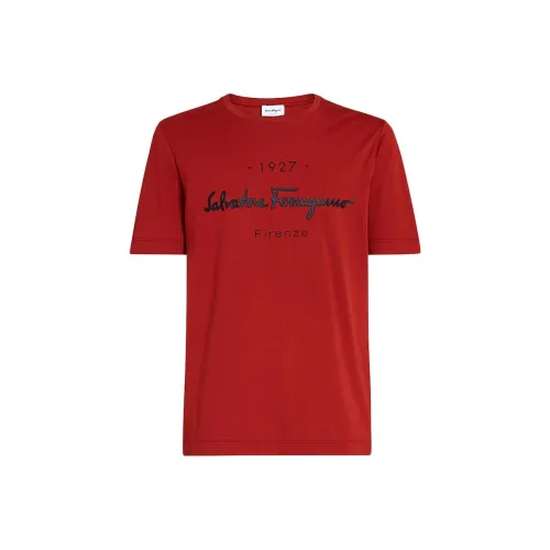 Ferragamo Red Men's T-Shirts Феррагамо Красный Мужские Футболки