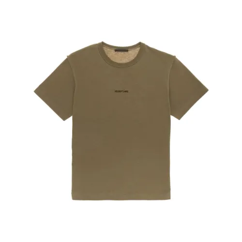 Helmut Lang Оливково-зеленые Мужские T-рубашки