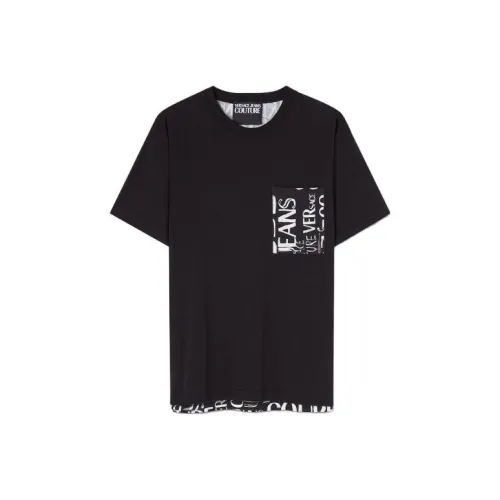 VERSACE JEANS COUTURE Мужские черные футболки