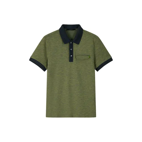 DAVID NAMAN Зеленый Мужской T-Рубашки