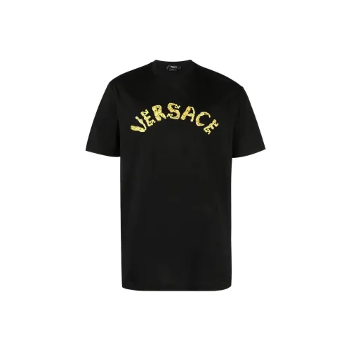 VERSACE Мужские черные T-рубашки