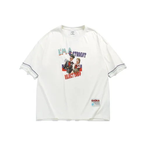 Guuka Кремовый Белый Мужские T-Рубашки