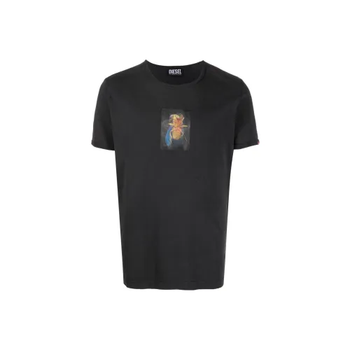 DIESEL T-Shirt Мужской Угольный Серый