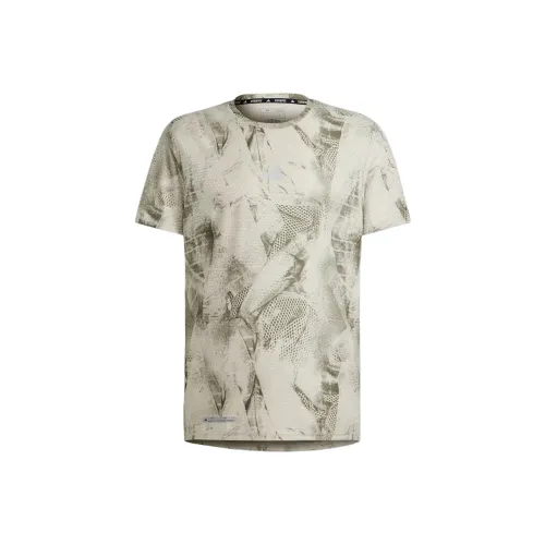 Adidas Ultimateadidas ALLOVER PRINT T-рубашка T-рубашка Мужская Зеленая Серая