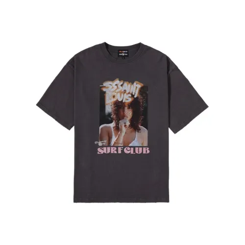 SSSAINT LOUIS SSSAINT LOUIS X Playboy Co Branded SERIES Промытый черный Унисекс T Рубашки