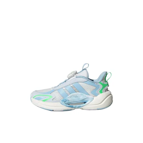 Adidas Galaxy Slip Resistant Abrasion Resistant Низкий Топ KIDS Lifestyle Shoes Bright White Pink Blue Light Blue Детский