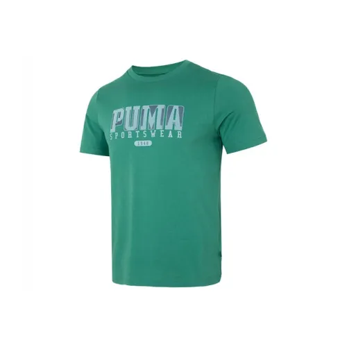 PUMA Мужские T-рубашки темно-зеленого цвета