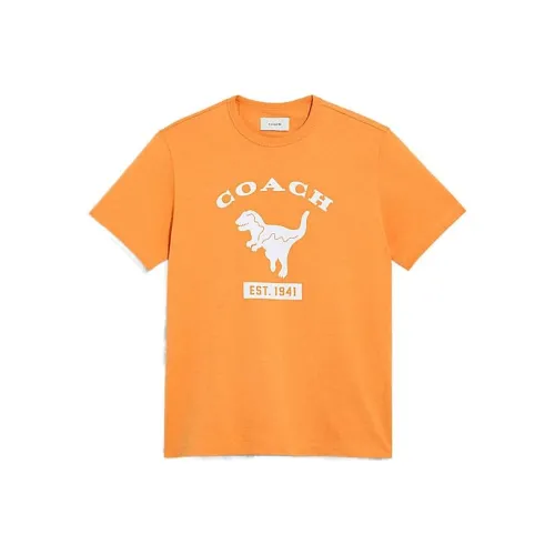 COACH Оранжевый Красный Мужская T-Рубашка
