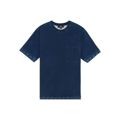 LI NING 1990 Новый Джинсовый Синий Мужской T-Рубашка