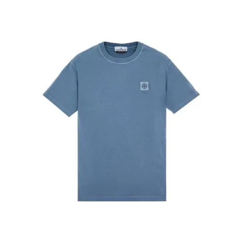 Stone Island Серый Синий Мужская T-Рубашка