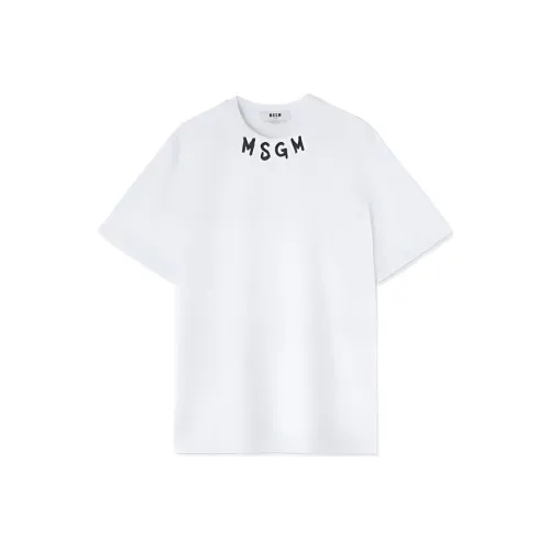 MSGM Белая Мужская T-Рубашка