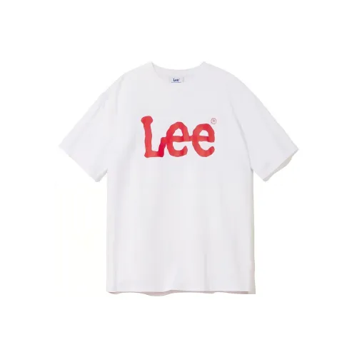 Lee Белая Унисекс Футболка