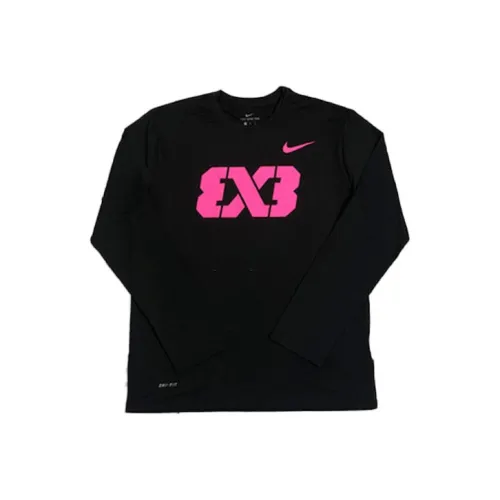 NIKE Черно-розовые унисекс футболки