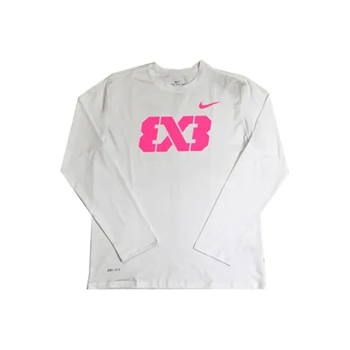 Nike 3x4 Бело-розовая унисекс футболка