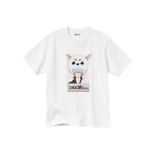 UNIQLO UNIQLO X Gintama Co Бренд Белый Унисекс T-рубашки