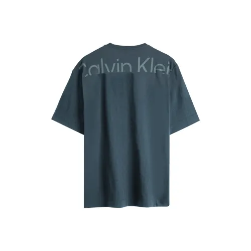 Calvin Klein Серый Синий Мужская T-Рубашка