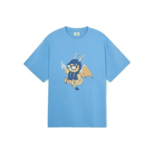 Mlb Base Logo SS24 Комплект с рукавами T-рубашка Unisex Light Синий