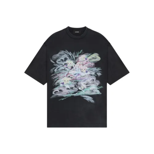 WE11DONE Т-рубашка с оборванным рукавом унисекс черная