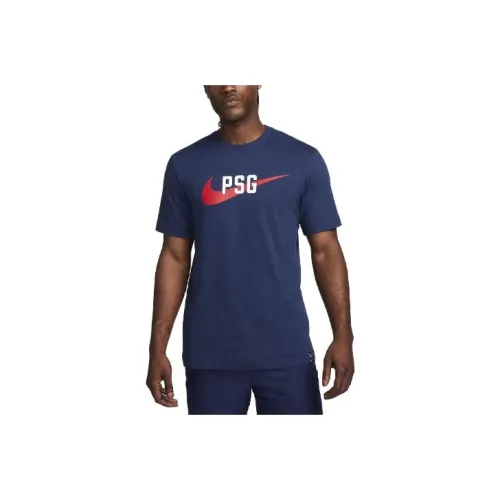 Nike Морской Синий Мужская Футболка