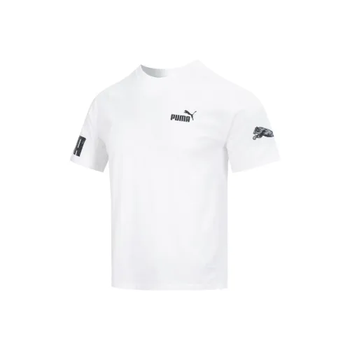 PUMA POWER Лето Белый Мужской T-Рубашки