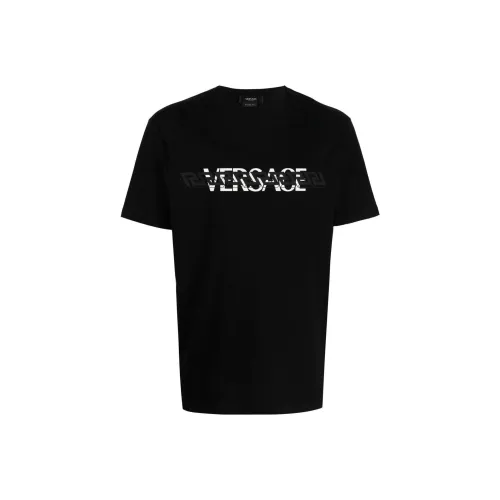 VERSACE Мужские черные T-рубашки