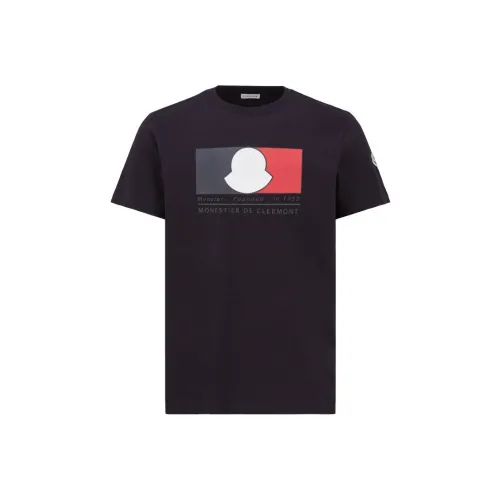 Moncler SS24 Мужские Черные T-рубашки