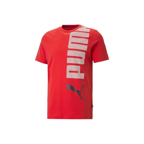 PUMA ESS+ Логотип LAB Tee T Рубашка Мужская Красная