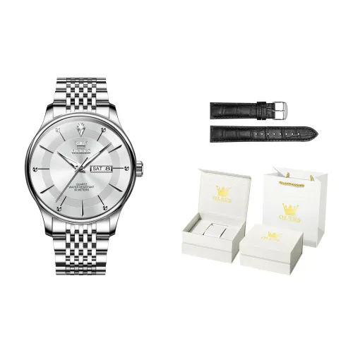 OLEVS Wisdom Series Кварцевый механизм Часы Мужские Белый циферблат