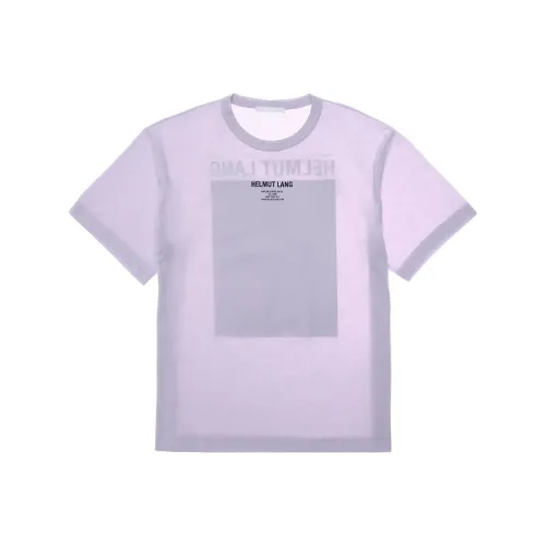 Helmut Lang Светло-фиолетовые Унисекс Т-рубашки