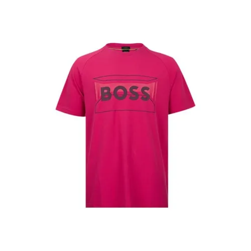 Hugo Boss Розовые Мужские T-рубашки