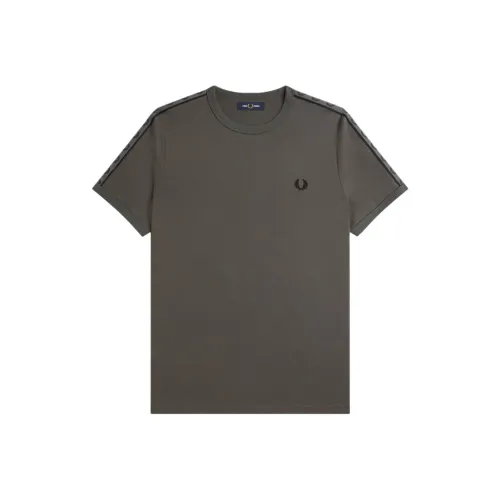 FRED PERRY Контрастная лента Ringer T Рубашка T Рубашка Мужская Темно-серая